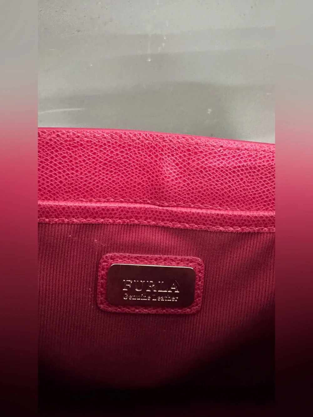 Furla Red Leather Metropolis Top-Handle Satchel with Gold Hardware